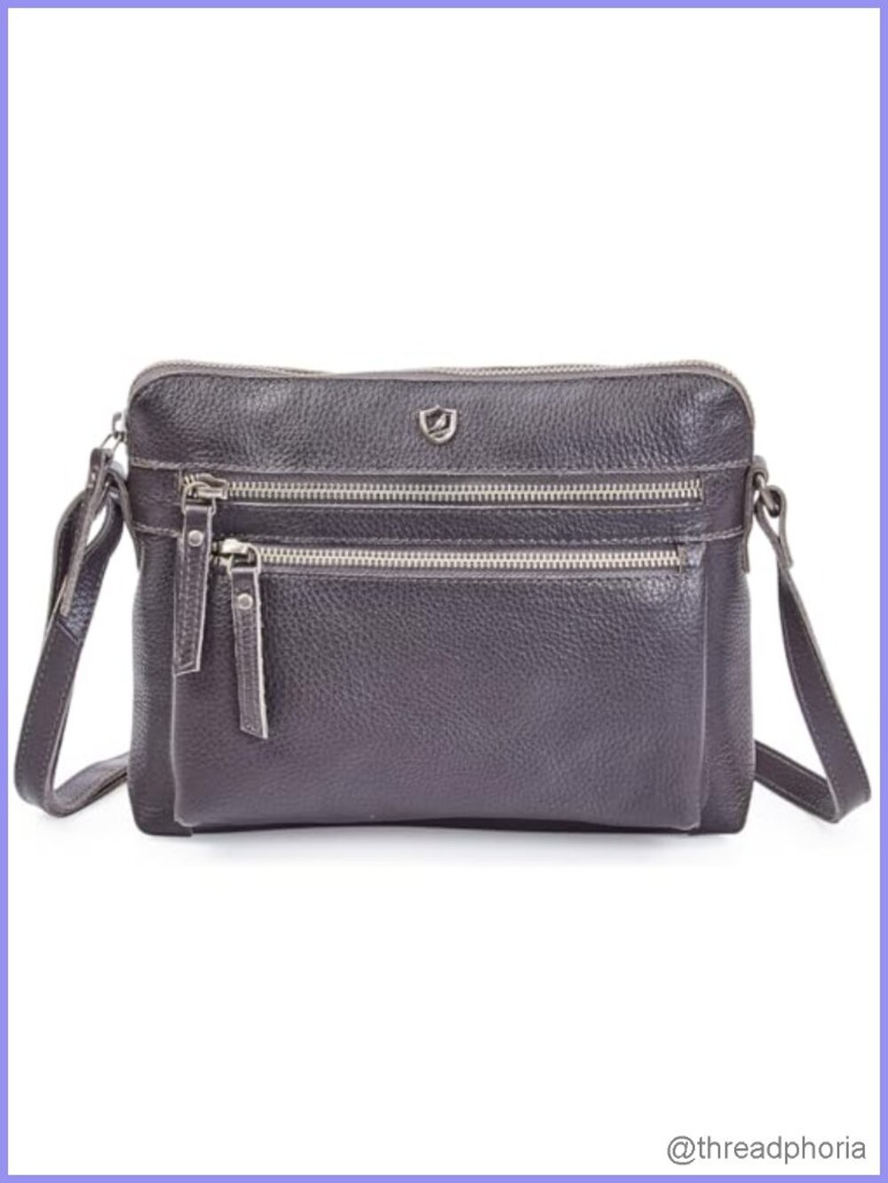 Genuine Leather Crossbody Bag for Women Small Nappa Purse with Adjustable Strap